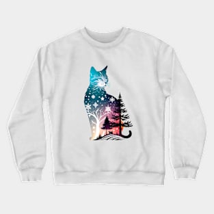 create your own cat related quotes short eye catching Crewneck Sweatshirt